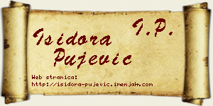 Isidora Pujević vizit kartica